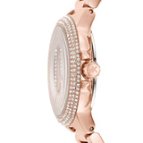 Michael Kors Camille Three Hand Rose Gold Dial Rose Gold Steel Strap Watch For Women - MK7197 Authentic Buy Shop Now