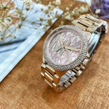 Michael Kors Camille Three Hand Rose Gold Dial Rose Gold Steel Strap Watch For Women - MK7197 Authentic Buy Shop Now