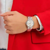 Michael Kors Camille Chronograph White Dial Silver Steel Strap Watch For Women - MK7198 Authentic Buy Shop Now