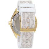 Michael Kors Jessa Multifunction Gold Dial White Leather Strap Watch For Women - MK7204 Authentic Buy Shop Now