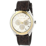 Michael Kors Jessa Multifunction Silver Dial Brown Leather Strap Watch For Women - MK7205 Authentic Buy Shop Now