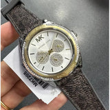 Michael Kors Jessa Multifunction Silver Dial Brown Leather Strap Watch For Women - MK7205 Authentic Buy Shop Now