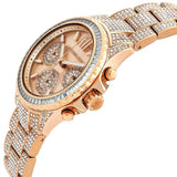 Michael Kors Everest Chronograph Crystals Rose Gold Dial Rose Gold Steel Strap Watch For Women - MK7235 Authentic Buy Shop Now