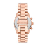 Michael Kors Lexington Chronograph Rose Gold Dial Rose Gold Steel Strap Watch for Women - MK7242 Authentic Buy Shop Now