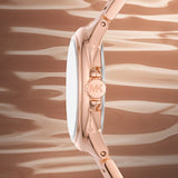 Michael Kors Camille Quartz White Dial Rose Gold Steel Strap Watch For Women - MK7256 Authentic Buy Shop Now