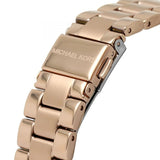 Michael Kors Lennox Three Hand Silver Dial Rose Gold Steel Strap Watch For Women - MK7279 Authentic Buy Shop Now