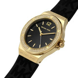 Michael Kors Mini Lennox Quartz Black Dial Black Silicone Strap Watch For Women - MK7281 Authentic Buy Shop Now