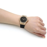 Michael Kors Mini Lennox Quartz Black Dial Black Silicone Strap Watch For Women - MK7281 Authentic Buy Shop Now