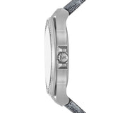 Michael Kors Lennox Quartz Black Dial Grey Leather Strap Watch For Women - MK7309 Authentic Buy Shop Now
