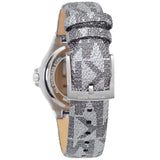 Michael Kors Lennox Quartz Black Dial Grey Leather Strap Watch For Women - MK7309 Authentic Buy Shop Now