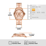 Michael Kors Brynn Analog Rose Gold Dial Rose Gold Steel Strap Watch For Women - MK7318 Authentic Buy Shop Now