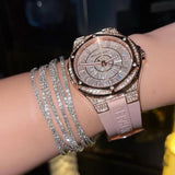 Michael Kors Lennox Three-Hand Analog White Dial Pink Silicone Strap Watch For Women - MK7334 Authentic Buy Shop Now