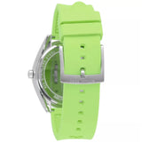Michael Kors Janelle Three Hand Neon Green Dial Neon Green Rubber Strap Watch For Women - MK7351 Authentic Buy Shop Now