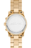 Michael Kors Runway Chronograph Blue Dial Gold Steel Strap Watch For Women - MK7353 Authentic Buy Shop Now