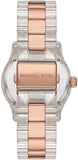 Michael Kors Runway Analog Crystals Rose Gold Dial Two Tone Steel Strap Watch for Women - MK7355 Authentic Buy Shop Now