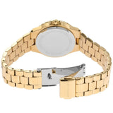 Michael Kors Lennox Three Hand Black Dial Gold Steel Strap Watch For Women - MK7394 Authentic Buy Shop Now