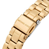 Michael Kors Lennox Quartz Green Dial Gold Steel Strap Watch For Women - MK7395 Authentic Buy Shop Now