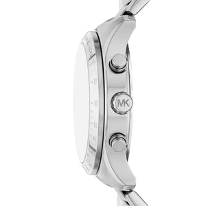Michael Kors Berkley Chronograph Silver Dial Silver Steel Strap Watch For Women - MK7413 Authentic Buy Shop Now