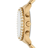 Michael Kors Berkley Chronograph Black Dial Gold Steel Strap Watch For Women - MK7414 Authentic Buy Shop Now