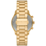 Michael Kors Berkley Chronograph Black Dial Gold Steel Strap Watch For Women - MK7414 Authentic Buy Shop Now