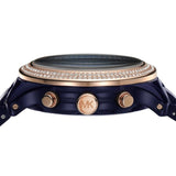 Michael Kors Runway Chronograph Blue Dial Blue Steel Strap Watch for Women - MK7423 Authentic Buy Shop Now