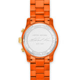 Michael Kors Runway Chronograph Limited Edition Orange Dial Orange Steel Strap Watch for - MK7477LE Authentic Buy Shop Now