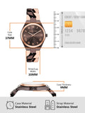Michael Kors Lennox Analog Brown Dial Two Tone Steel Strap Watch for Women - MK7501 Authentic Buy Shop Now