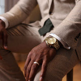 Michael Kors Lexington Gold Dial Gold Steel Strap Watch for Men - MK8281 Authentic Buy Shop Now