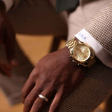 Michael Kors Lexington Gold Dial Gold Steel Strap Watch for Men - MK8281 Authentic Buy Shop Now