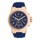 Michael Kors Dylan Blue Dial Blue Rubber Strap Watch for Men - MK8295 Authentic Buy Shop Now