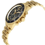 Michael Kors Bayville Chronograph Black Dial Gold Steel Strap Watch For Men - MK8726 Authentic Buy Shop Now