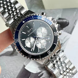 Michael Kors Bayville Chronograph Black Dial Silver Steel Strap Watch For Men - MK8749 Authentic Buy Shop Now