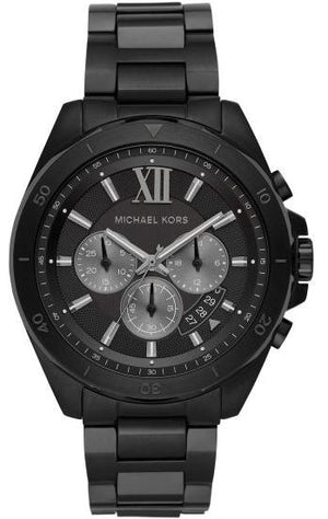 Michael Kors Brecken Chronograph Black Dial Black Steel Strap Watch For Men - MK8858 Authentic Buy Shop Now