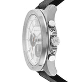 Michael Kors Brecken Chronograph Silver Dial Grey Leather Strap Watch For Men - MK8922 Authentic Buy Shop Now
