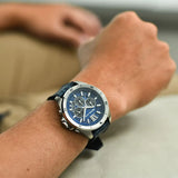 Michael Kors Brecken Chronograph Blue Dial Blue Rubber Strap Watch For Men - MK8923 Authentic Buy Shop Now