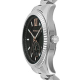 Michael Kors Lexington Quartz Black Dial Silver Steel Strap Watch For Women - MK8946 Authentic Buy Shop Now