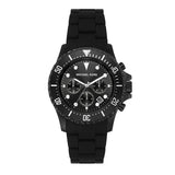 Michael Kors Everest Chronograph Black Dial Black Silicone Strap Watch For Men - MK8980 Authentic Buy Shop Now