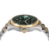 Michael Kors Lexington Quartz Green Dial Two Tone Steel Strap Watch For Men - MK9063 Authentic Buy Shop Now