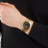 Michael Kors Everest Three-Hand Black Dial Gold Steel Strap Watch For Men - MK9078 Authentic Buy Shop Now