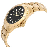Michael Kors Everest Three-Hand Black Dial Gold Steel Strap Watch For Men - MK9078 Authentic Buy Shop Now