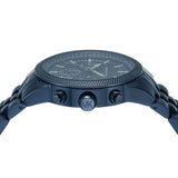 Michael Kors Hutton Chronograph Blue Dial Blue Steel Strap Watch For Men - MK9088 Authentic Buy Shop Now