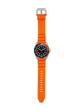 Michael Kors Maritime Three-Hand Analog Black Dial Orange Silicone Strap Watch for Men - MK9157 Authentic Buy Shop Now