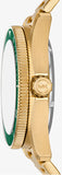 Michael Kors Maritime Analog Green Dial Gold Steel Strap Watch for Men - MK9162 Authentic Buy Shop Now