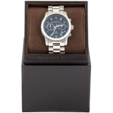 Michael Kors Hunger Stop 100 Series Navy Blue Dial Silver Steel Strap Watch for Women - MK5814 Authentic Buy Shop Now