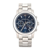 Michael Kors Hunger Stop 100 Series Navy Blue Dial Silver Steel Strap Watch for Women - MK5814 Authentic Buy Shop Now