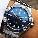Maurice Lacroix Aikon Venturer Blue Dial Silver Steel Strap Watch for Men - AI6058-SS002-430-1 Authentic Buy Shop Now