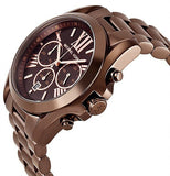 Michael Kors Bradshaw Chronograph Brown Dial Brown Steel Strap Watch For Women - MK6247 Authentic Buy Shop Now