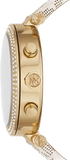Michael Kors Parker Chronograph White Dial White Leather Strap Watch For Women - MK6916 Authentic Buy Shop Now