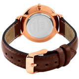 Daniel Wellington Petite St Mawes Black Dial Brown Leather Strap Watch For Women - DW00100169 Authentic Buy Shop Now