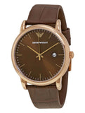 Emporio Armani Luigi Classic Brown Dial Brown Leather Strap Watch For Men - AR2503 Authentic Buy Shop Now